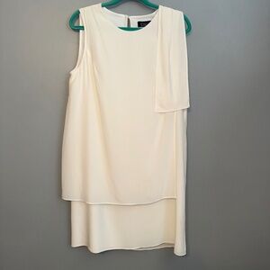 Vintage Magaschoni New York Silk Ivory Shift Dress Size 12